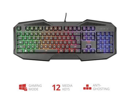 Trust GXT 830-RW Avonn Gaming - Clavier - rétro-éclairé - USB - Allemand