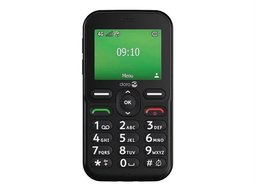 DORO Leva E10 - 4G téléphone de service - microSD slot - rear camera - noir