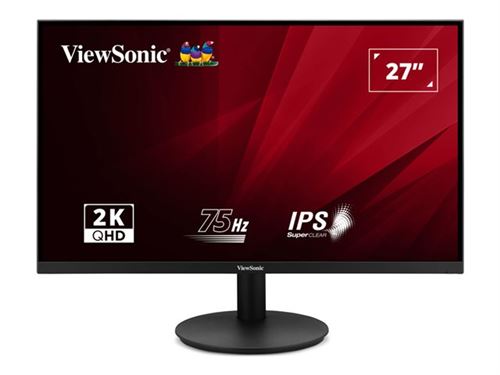 ViewSonic VA2708-2K-HD-2 - Écran LED - 27" - 2560 x 1440 QHD @ 75 Hz - IPS - 300 cd/m² - 1000:1 - HDR10 - 4 ms - 2xHDMI, DisplayPort