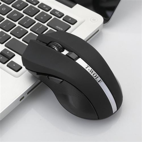 Non Communiqué Bleu Souris Sans Fil 5 Boutons 2000 Dpi Silencieuse Pour Gaming Et Bureau Noir Yonis