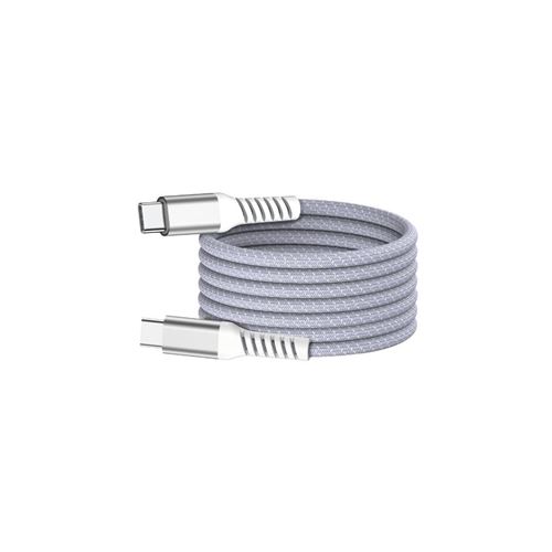 D2 Diffusion Violet Câble Usb-C/Usb-C Magnétique, Usb2,0 - 20V/3A/60W, 1Mètre - Neuf - Image 2