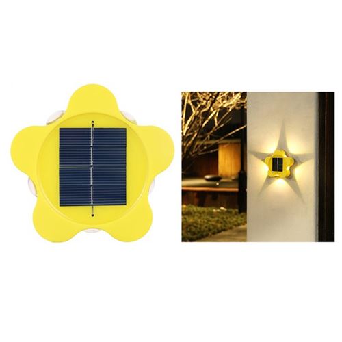 Lampe Solaire Exterieur Étoile FONGWAN LED Solaires étanches Éclairage de Décoration pour Jardin Patio Arrière-cour - Jaune