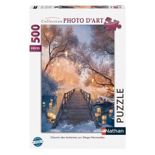 Puzzle 500 pièces : Chemin des lanternes Diego Hernandez Ravensburger Nathan