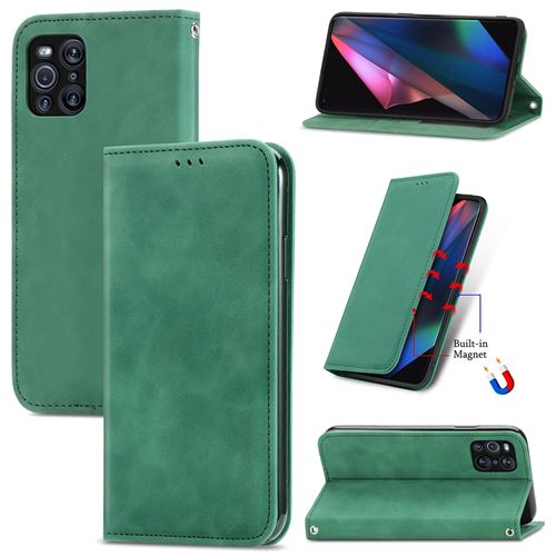 MPFRANCE Housse pour OPPO Find X3 Pro 5G Vert [Velours]