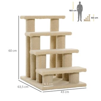 Escalier pour chiens et chats, 4 couches, escalier pour animaux de