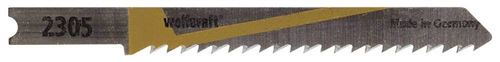 Wolfcraft 2305000 2 Lames de Scie Sauteuse Hcs Queue en U Longueur Dentée 61 Mm Dents Avoyées Et Rectifiées Pas de Dents 2 Mm Dos Conique