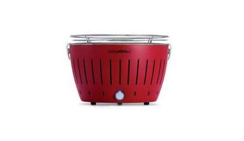 LotusGrill - Barbecue ROUGE avec piles et câble d'alimentation USB