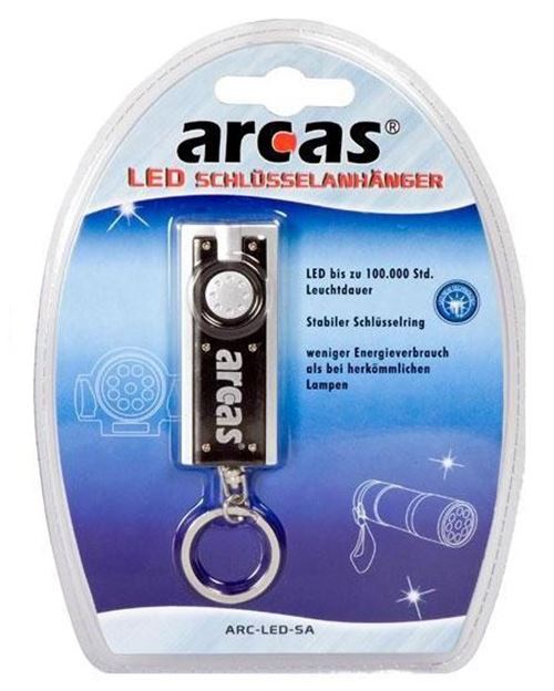 Porte clé lampe 1 led bleu, rouge ou noir