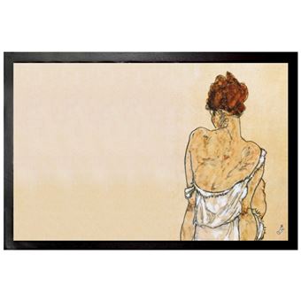 Egon Schiele Paillasson Essuie Pieds Femme Assise De Dos 1917 60x40 Cm Achat Prix Fnac