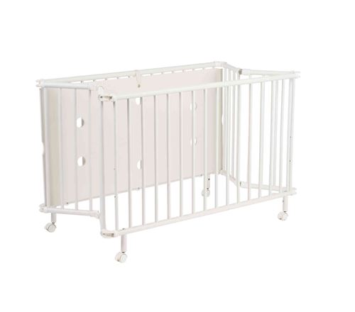 Lit Pliant En Bois 3 Niveaux Geuther Mayla 4 Roulettes Blanc Produits Bebes Fnac