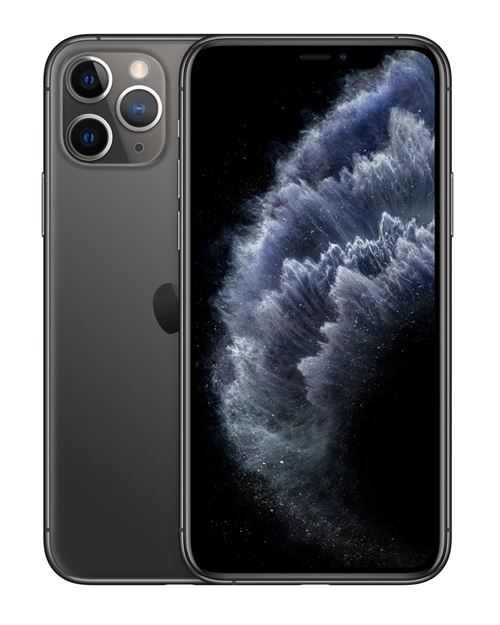 Apple iPhone 11 Pro - 4G smartphone - double SIM / Mémoire interne 64 Go - écran OEL - 5.8" - 2436 x 1125 pixels - 3 x caméras arrière 12 MP, 12 MP, 12 MP - front camera 12 MP - gris sidéral