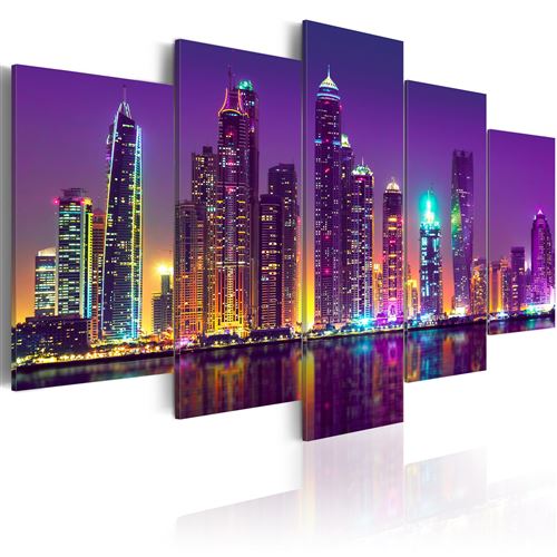 Tableau - purple nights - artgeist - 100x50