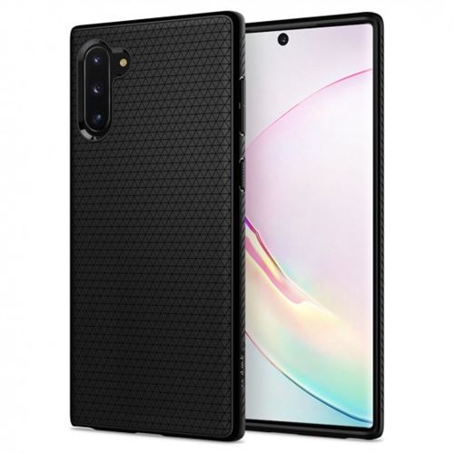 Spigen Liquid Air - Achterzijde behuizing voor mobiele telefoon - thermoplastic polyurethaan (TPU) - matzwart - voor Samsung Galaxy Note10