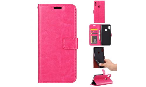 Etui Xiaomi Mi-8 fushia rabat latéral articulé fonction stand