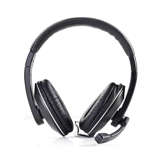 Nedis CHST200BK Microphone serre-tête sur micro-casque Double connecteur 3,5 mm