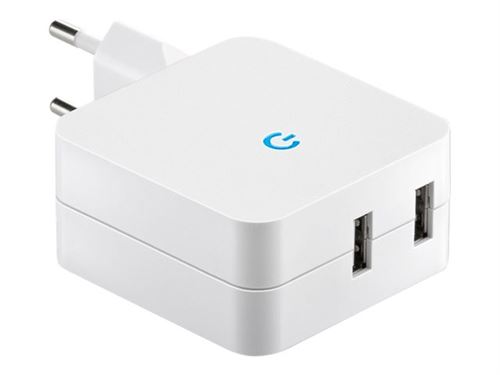 MicroConnect Travel charger - Netspanningsadapter - 4.2 A - 2 uitgangsaansluitingen (USB)