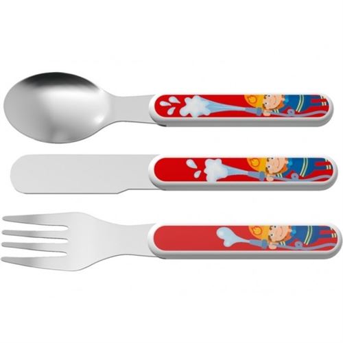 Haba coutellerie pompiers 3 pièces 13,5 cm rouge