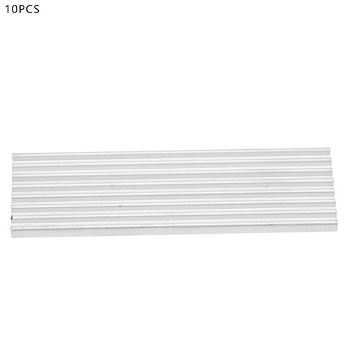 10pcs M2-3 (Q22 * 3 * 70-White) Dissipateur Thermique en Aluminium Dissipateur de chaleur pour M.2 2280 SSD
