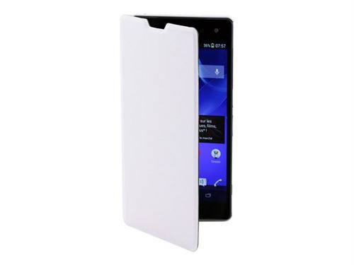 Etui horizontal Made for Xperia easy folio blanc pour Sony Xperia Z2