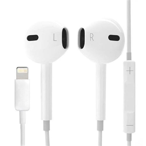 VSHOP® Lightning Écouteurs pour Apple iPhone 7, 7 Plus, 8, 8 Plus et X -  couleur blanc - Ecouteurs - Achat \u0026 prix | fnac