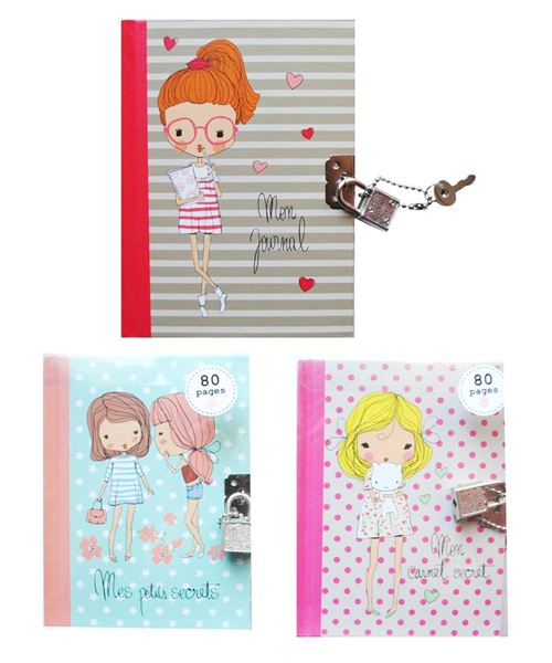 1 Journal Intime Carnet Secret Cadenas 2 Clefs 80 Pages