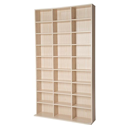 Armoire étagère rangement CD / DVD meuble de rangement pour 1 000 CDs bois