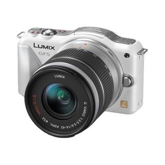 Panasonic Lumix DMC-GF5K Blanc + Obj. Lumix G Vario MEGA O.I.S. 14 - 42 mm f/3.5 - 5.6 ASPH