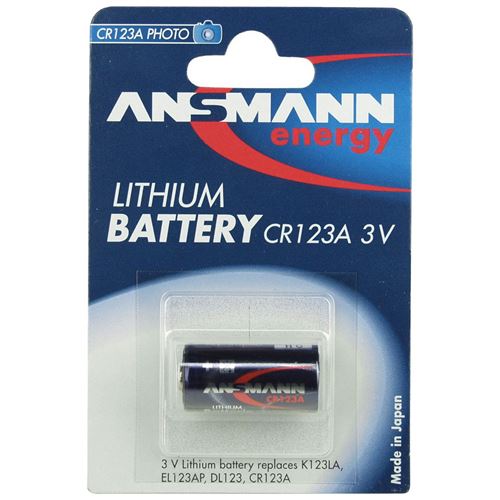 Pile lithium CR123A - 3V - ANSMANN