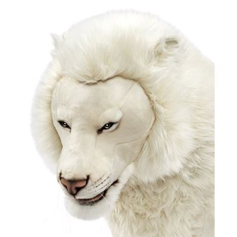 Hansa peluche Geante Lion Blanc 4 pattes 140 cm L Peluche Achat prix fnac