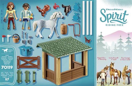 Playmobil Spirit Riding Free 70119 Espace d entrainement avec Lucky et Javier Playmobil Achat prix fnac