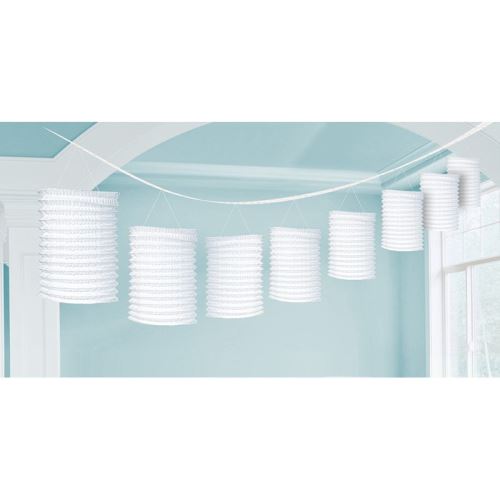 guirlande lampions blanc 365 cm