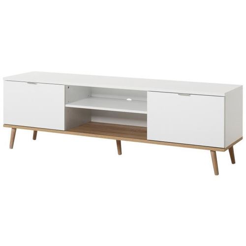 GOTEBORG Meuble TV scandinave blanc - L 160 cm