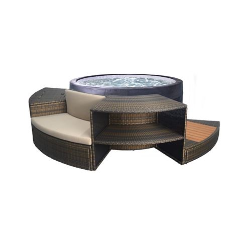 Spa portable Netspa Vita 4 personnes avec mobilier