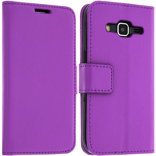 Avizar Etui Portefeuille - Housse Porte-Carte - Samsung Galaxy Core Prime - Violet