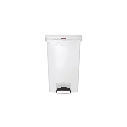 Poubelle 50L pdale large - Slim Jim, blanche