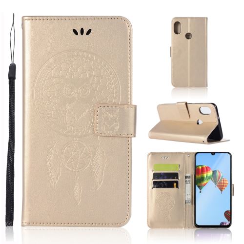 Etui en PU support de capteur de rêves de hibou or pour votre Huawei P30 Lite/Nova 4e