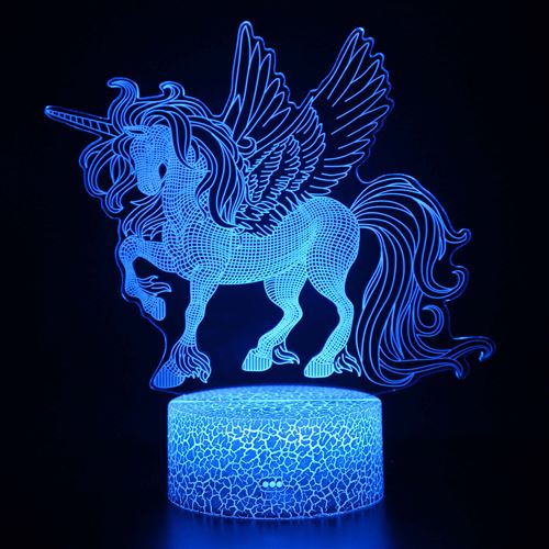 Stack - Veilleuse Enfant 3D - Licorne - Tactile - Télécommande - Image 2