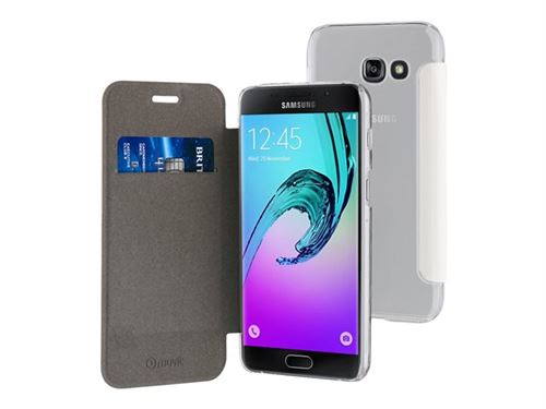 Muvit Folio - Flip cover voor mobiele telefoon - wit - voor Samsung Galaxy A5