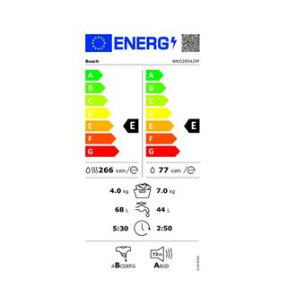 Bosch Serie 6 WKD28542FF - Machine à laver séchante - intégré - largeur : 59.5 cm - profondeur : 58 cm - hauteur : 82 cm - chargement frontal - 52 litres - 7 kg - 1400 tours/min