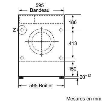 Bosch Serie 6 WKD28542FF - Machine à laver séchante - intégré - largeur : 59.5 cm - profondeur : 58 cm - hauteur : 82 cm - chargement frontal - 52 litres - 7 kg - 1400 tours/min