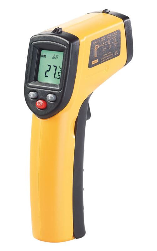 Thermomètre infrarouge sans contact de -50 à 380 °C avec pointeur laser