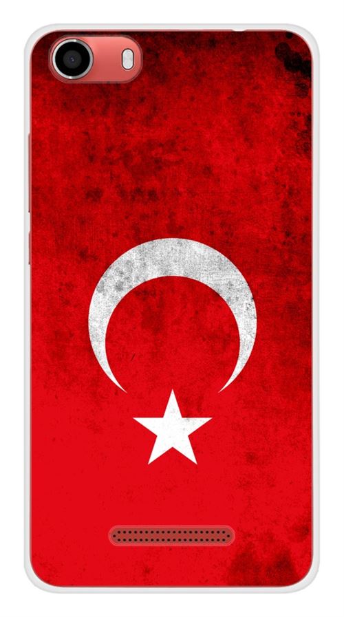 Coque en silicone imprimée compatible Wiko Lenny 2 Drapeau Turquie