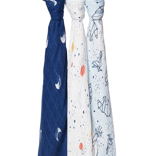 Coffret 3 Maxi langes mousseline STARGAZE - ADEN+ANAIS
