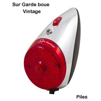 ECLAIRAGE VELO FEU AR N°9 XB SUR GARDE BOUE Piles - 1