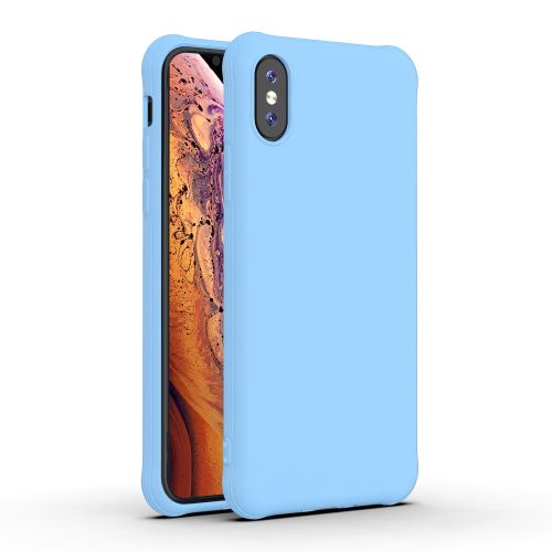 Coque en TPU mat anti-rayures bleu clair pour votre Apple iPhone X/XS 5.8 pouces