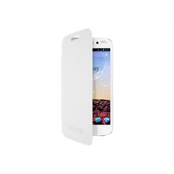 Etui Coque Wiko Folio Arrière pour Wiko Stairway, Blanc - 1