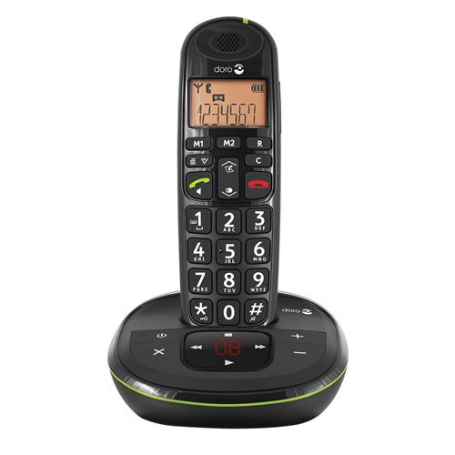 DORO PhoneEasy 105wr - Snoerloze telefoon - antwoordsysteem met nummerherkenning - DECTGAP - zwart