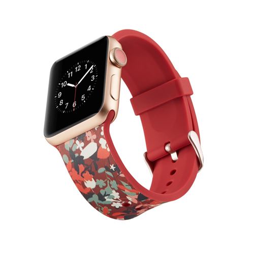 Bracelet en TPU Impression de motifs Fleurs vives pour votre Apple Watch Series 4 44mm/Series 3/2/1 42mm