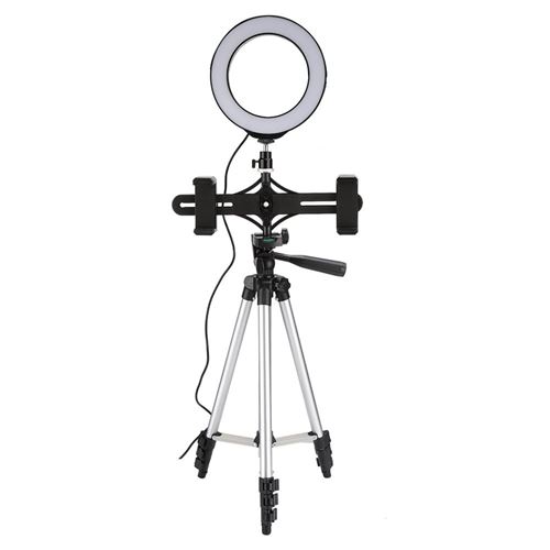 Trépied Double Support Téléphone Puluz Kt3034 72 Led 24-26Lm 7-14W Port Usb Ring Light Fill