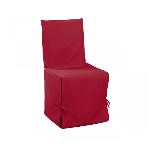 Housse de Chaise Unie Rouge - Douceur d'Intérieur